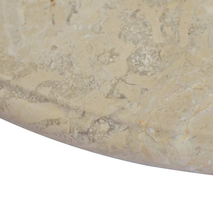 bordplade Ø60x2,5 cm marmor cremefarvet