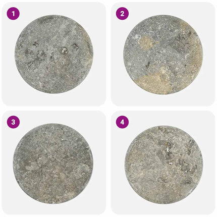 bordplade Ø60x2,5 cm marmor grå
