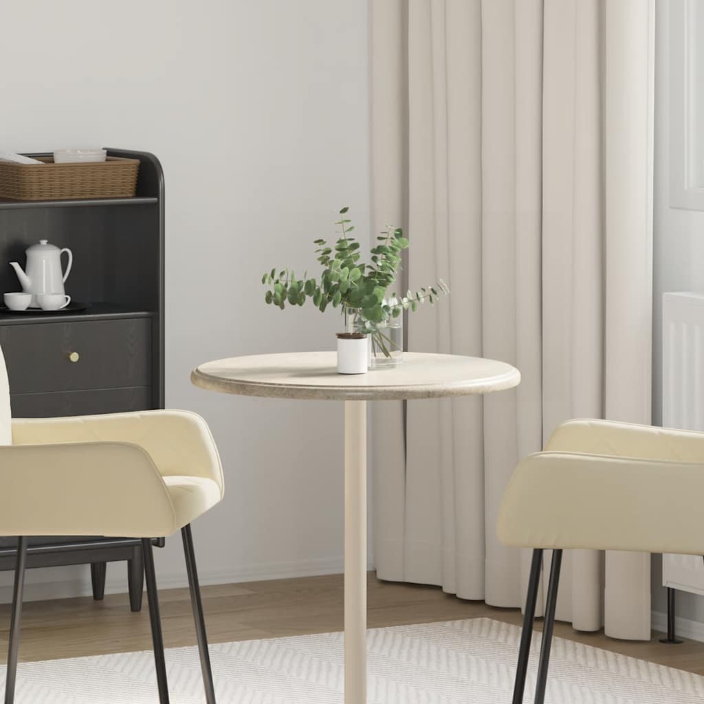Rund bordplade Ø60 x 2,5 cm i grå marmor