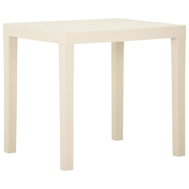 havebord 79x65x72 cm plastik hvid