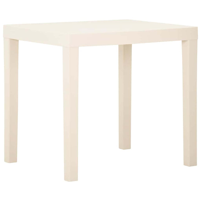 havebord 79x65x72 cm plastik hvid
