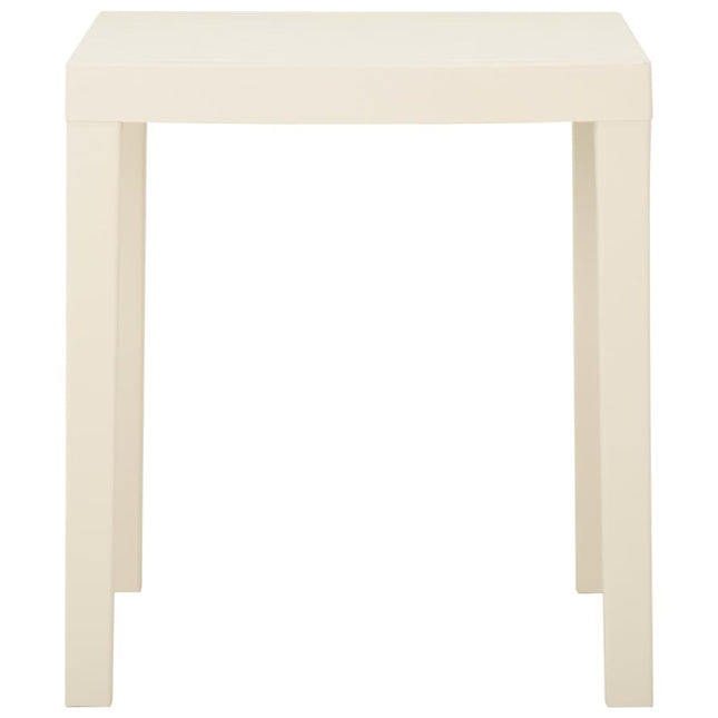 havebord 79x65x72 cm plastik hvid