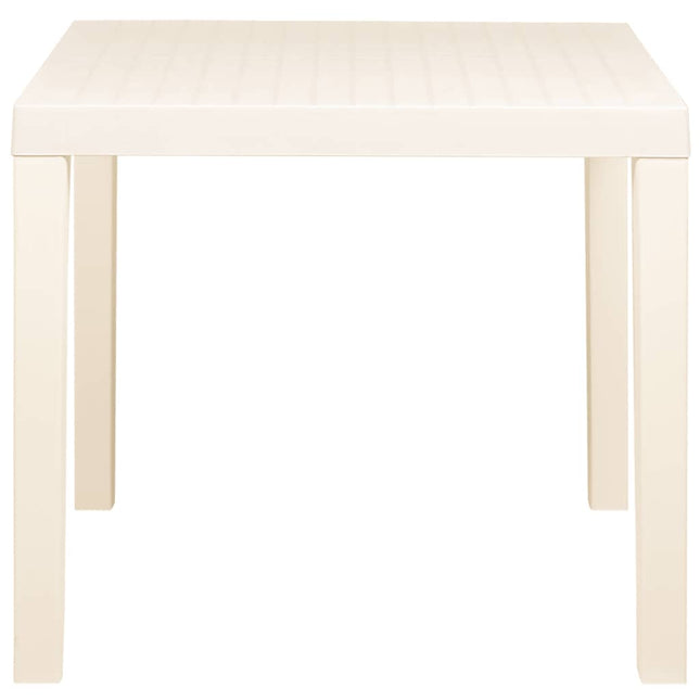 havebord 79x65x72 cm plastik hvid