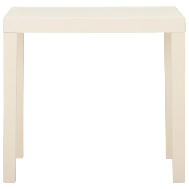 havebord 79x65x72 cm plastik hvid