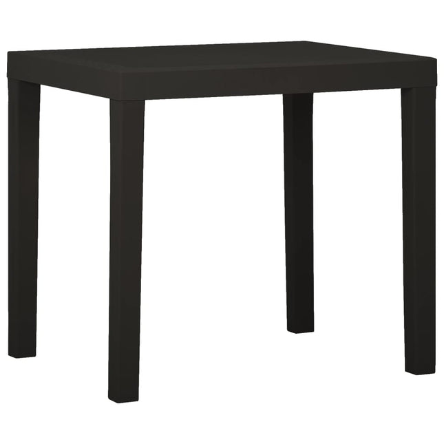 havebord 79x65x72 cm plastik antracitgrå