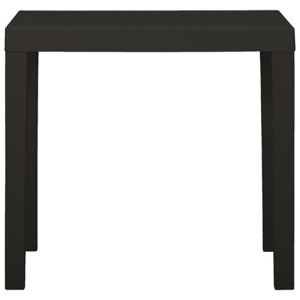 havebord 79x65x72 cm plastik antracitgrå