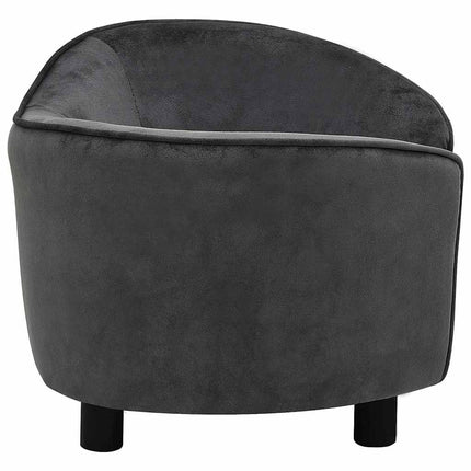 hundesofa 69x49x40 cm plys mørkegrå