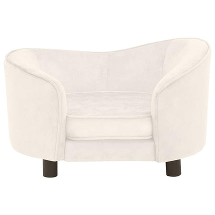 hundesofa 69x49x40 cm plys cremefarvet