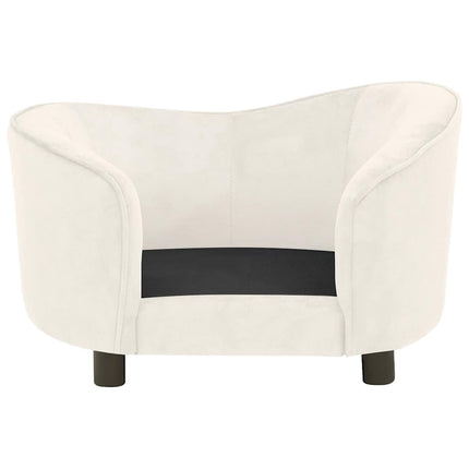 hundesofa 69x49x40 cm plys cremefarvet