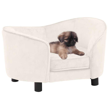 hundesofa 69x49x40 cm plys cremefarvet