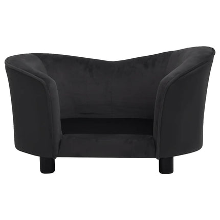hundesofa 69x49x40 cm plys og kunstlæder sort