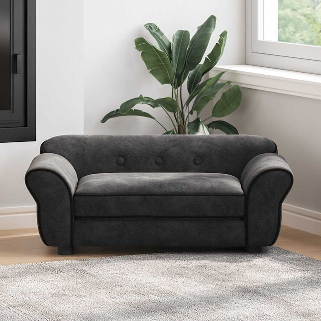 hundesofa 72x45x30 cm plys sort