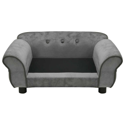 hundesofa 72x45x30 cm plys mørkegrå