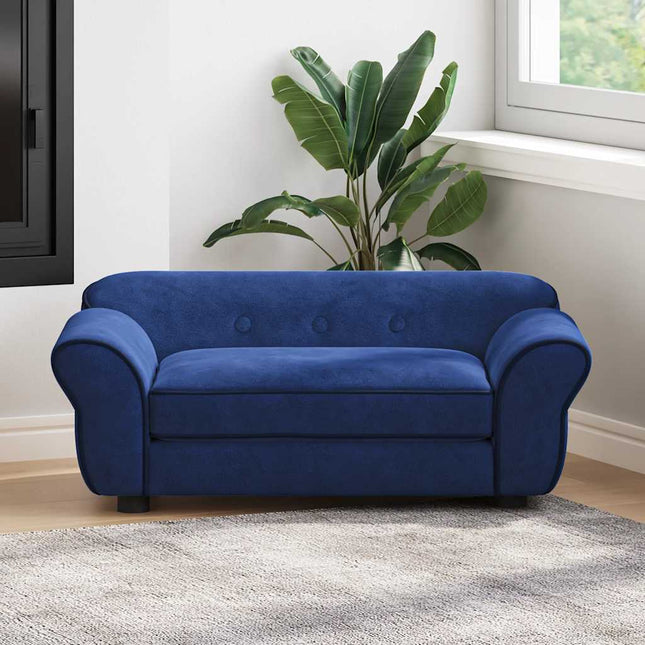 hundesofa 72x45x30 cm plys blå