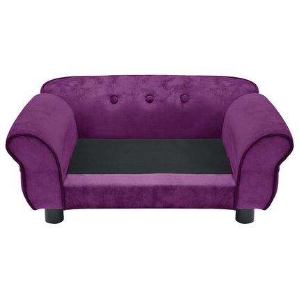 hundesofa 72x45x30 cm plys bordeauxfarvet