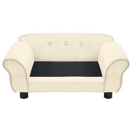 hundesofa 72x45x30 cm plys cremefarvet