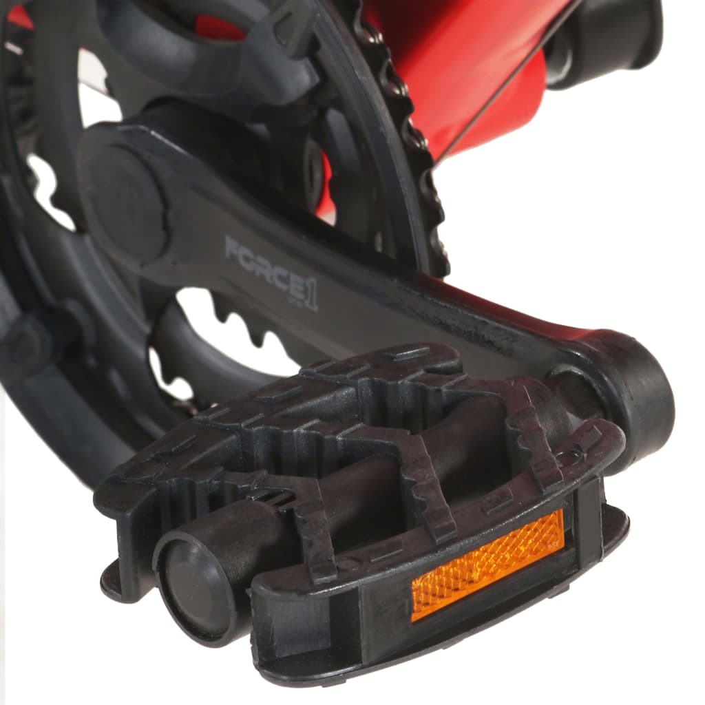 mountainbike 21 gear 27,5 tommer hjul 42 cm rød