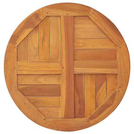 bordplade 2,5 cm 50 cm rund massivt teaktræ