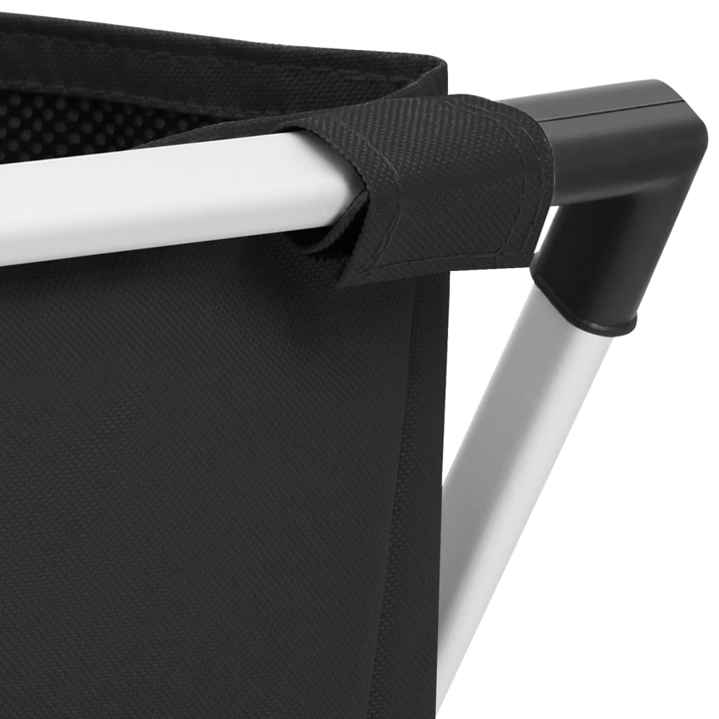 vasketøjskurv i 2 sektioner sort