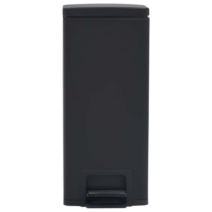 pedalspand fingeraftryksafvisende 30 l rustfrit stål sort