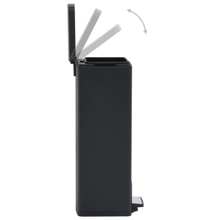 pedalspand fingeraftryksafvisende 30 l rustfrit stål sort