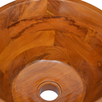 håndvask Φ40x20 cm massivt teaktræ