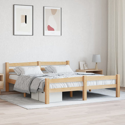 sengestel 160x200 cm massivt fyrretræ