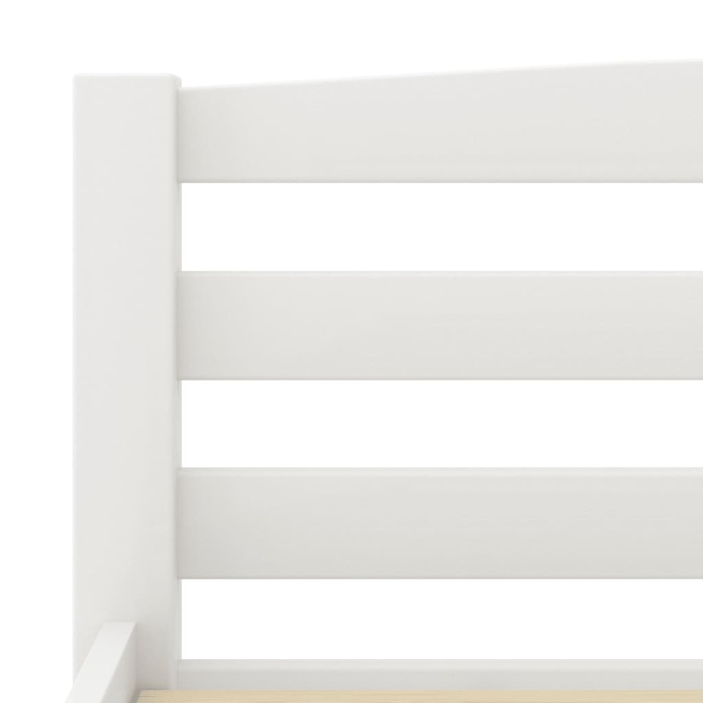 sengeramme uden madras massivt fyrretræ 120x200 cm hvid