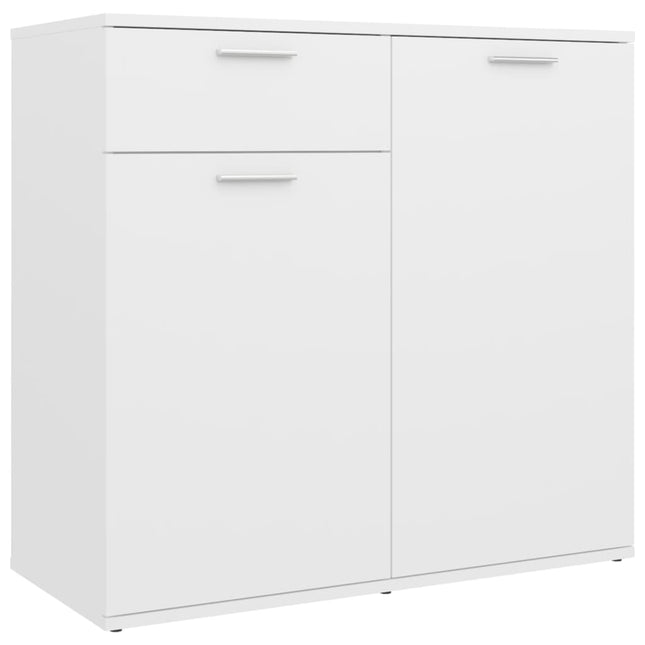 skænk 80x36x75 cm konstrueret træ hvid