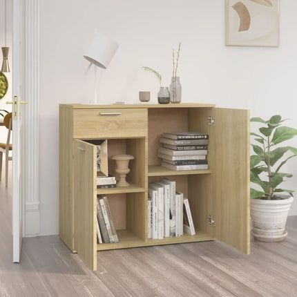 skænk 80x36x75 cm konstrueret træ sonoma-eg