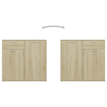 skænk 80x36x75 cm konstrueret træ sonoma-eg