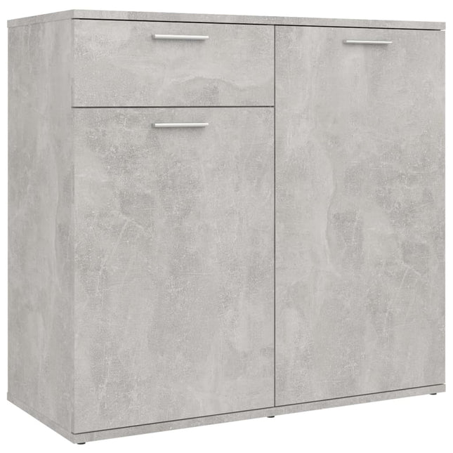 skænk 80x36x75 cm konstrueret træ betongrå