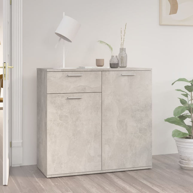 skænk 80x36x75 cm konstrueret træ betongrå