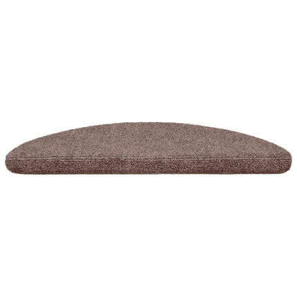 trappemåtter selvklæbende 5 stk. 56x17x3 cm lys brune halvrund