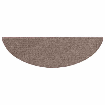 trappemåtter selvklæbende 5 stk. 56x17x3 cm lys brune halvrund