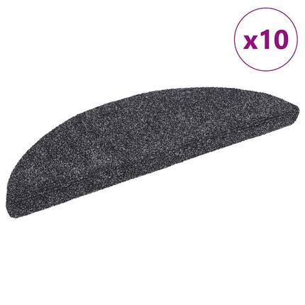 trappemåtter selvklæbende 10 stk. 56x17x3 cm mørkegrå halvrunde