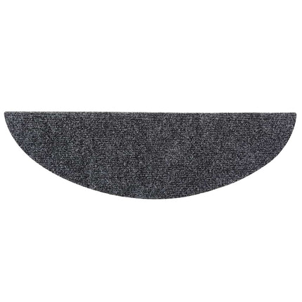 trappemåtter selvklæbende 10 stk. 56x17x3 cm mørkegrå halvrunde