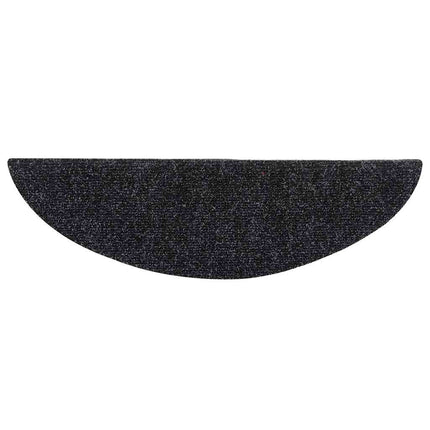 trappemåtter selvklæbende 5 stk. 56x17x3 cm sorte halvrund