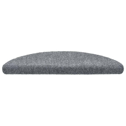 trappemåtter selvklæbende 10 stk. 56x17x3 cm lysegrå halvrunde