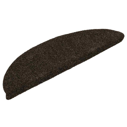 trappemåtter selvklæbende 10 stk. 56x17x3 cm mørkebrune halvrunde