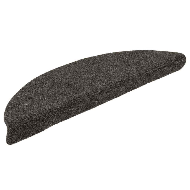 trappemåtter selvklæbende 5 stk. 56x17x3 cm antracit halvrund