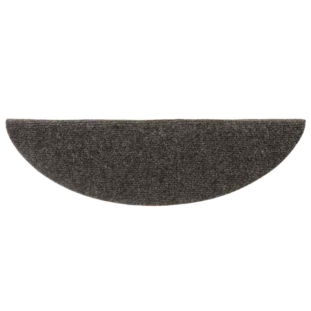 trappemåtter selvklæbende 10 stk. 56x17x3 cm antracit halvrund