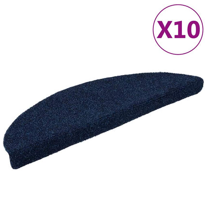 trappemåtter selvklæbende 10 stk. 56x17x3 cm marineblå halvrund