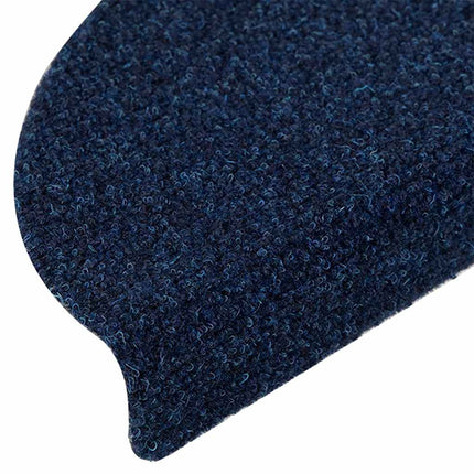 trappemåtter selvklæbende 10 stk. 56x17x3 cm marineblå halvrund