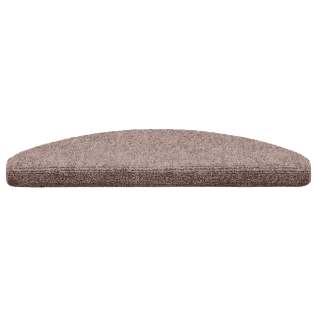 trappemåtter selvklæbende 10 stk. 65x21x4 cm lys brune halvrund store