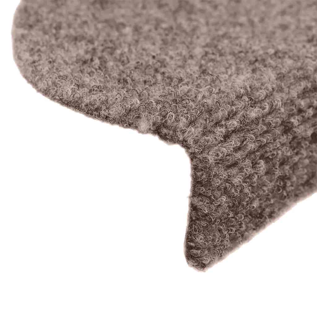 trappemåtter selvklæbende 10 stk. 65x21x4 cm lys brune halvrund store