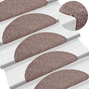 trappemåtter selvklæbende 10 stk. 65x21x4 cm lys brune halvrund store
