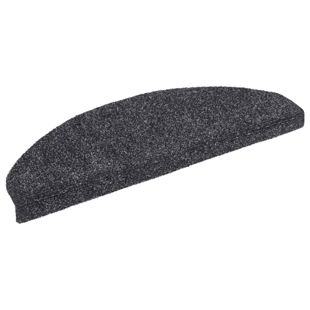 trappemåtter selvklæbende 5 stk. 65x21x4 cm mørkegrå halvrund store