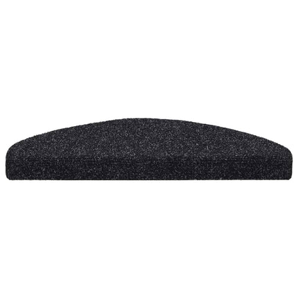 trappemåtter selvklæbende 5 stk. 65x21x4 cm sorte halvrund store
