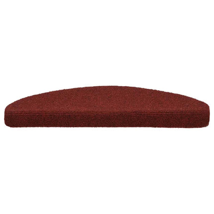trappemåtter selvklæbende 10 stk. 65x21x4 cm bordeauxrød halvrund store